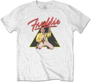 Freddie Mercury Camiseta de manga corta Unisex Triangle Blanco S