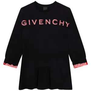 Givenchy Girls Bandana Print Logo Dress Black 10Y