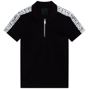 Givenchy Boys 4G Chain Polo Shirt Black 10Y