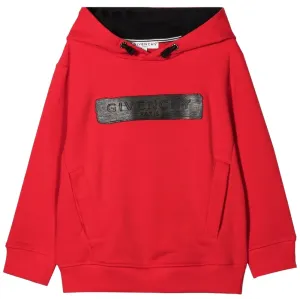 Givenchy Boys Logo Embossed Hoodie Red 4Y
