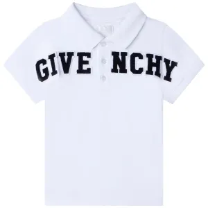 Givenchy Baby Boys Logo Polo Shirt White 3Y