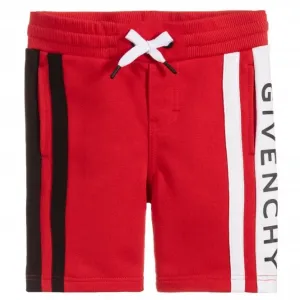 Givenchy Boys Bermuda Logo Shorts 8Y RED