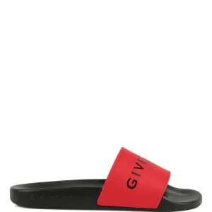 Givenchy Kids Unisex Sliders Red Eu30