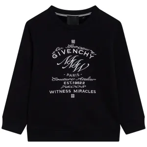 Givenchy Boys Embroidered Sweater Black 4Y