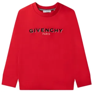 Givenchy - Boys Red Logo Print Sweater 10Y