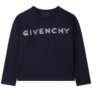 Givenchy Girls Swarovski T-shirt Black 12Y
