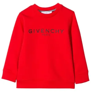 Givenchy Girls Kids Logo Print Sweater Red 10Y