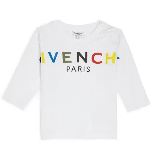 Givenchy - Baby Boys Long Sleeve T-shirt White 2Y