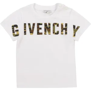 Givenchy Baby Boys White Camo Logo T-shirt 12M