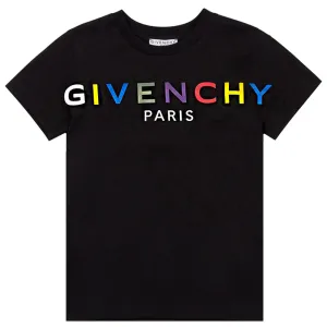 Givenchy - Boys Black Multicoloured T-shirt 10Y