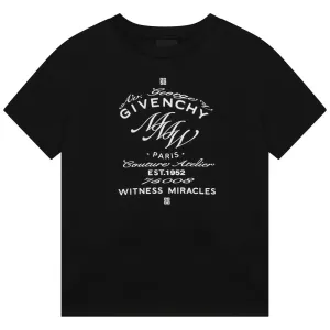 Givenchy Boys Logo T-shirt Black 4Y #369964