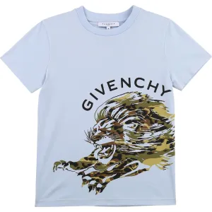 Givenchy Boys Logo Tiger T-shirt Blue 12Y