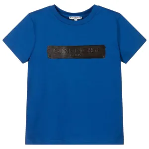 Givenchy Boys Paint Logo T-shirt Blue 10Y
