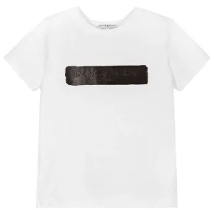 Givenchy Boys Paint Logo T-shirt White 6Y