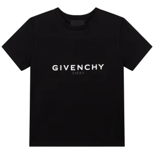Givenchy Boys Reverse Logo T-shirt Black 4Y