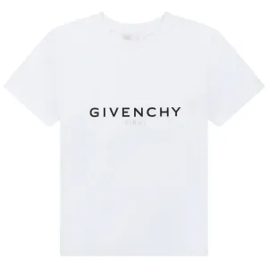 Givenchy Boys Reverse Logo T-shirt White 6Y