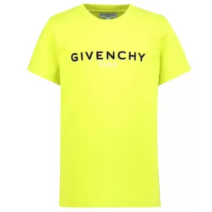 Givenchy Boys Reverse Logo T-shirt Yellow 8Y