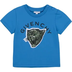 Givenchy Boys Tiger Logo T-shirt Blue 12M