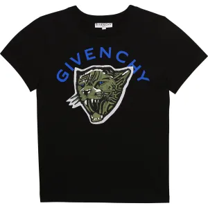Givenchy Boys Tiger T-shirt Black 12Y