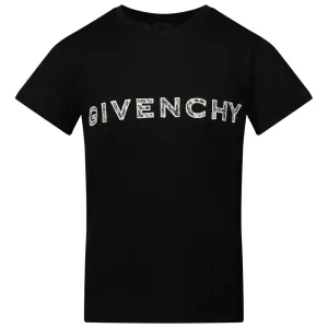 Givenchy Girls 4G Logo T-shirt Black 10Y