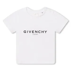 Givenchy Boys Classic T-shirt in Black 02A White 100% Cotton - Trimming: 97% Cotton, 3% Elastane