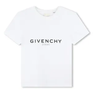 Givenchy Boys Classic Logo T-shirt in White 06A 100% Cotton - Trimming: 97% Cotton, 3% Elastane