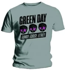 Green Day Camiseta de manga corta hree Heads Better Than One Unisex Grey S