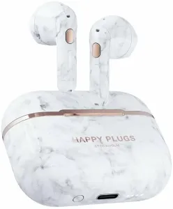 Happy Plugs Hope White Marble
