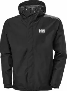 Helly Hansen Men's Seven J Rain Jacket Black L Chaqueta para exteriores