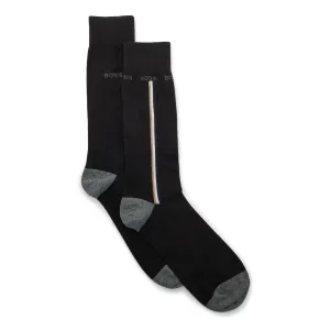 Hugo Boss Mens 2 Pack Socks Black ONE Size