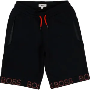 Hugo Boss Boys Logo Shorts Black Navy 6Y