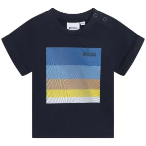 Hugo Boss Baby Boys Logo T-shirt Navy 12M