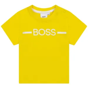 Hugo Boss Baby Boys Logo T-shirt Yellow 3M