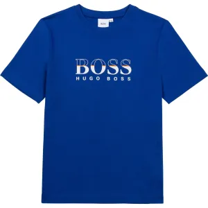 Hugo Boss Boys Blue Logo T-shirt 4Y