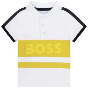 Hugo Boss Boys Icon Chest Logo White 8Y