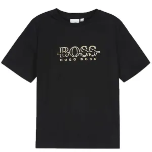 Hugo Boss Boys Logo T-shirt Black 10Y #372147