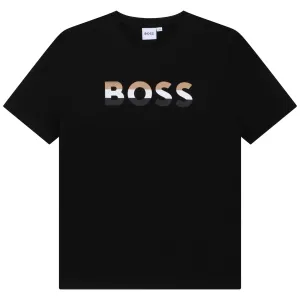 Hugo Boss Boys Logo T-shirt Black 6Y #372171