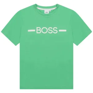 Hugo Boss Boys Logo T-shirt Green 10Y