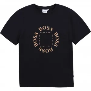Hugo Boss Boys Logo T-shirt Navy 12Y #372248