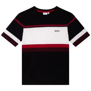 Hugo Boss Boys T Shirt Logo Black 10Y