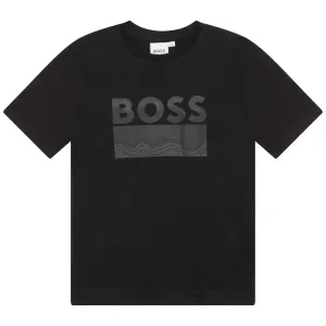 Hugo Boss Kids Iconic Chest Logo T-shirt Black 6Y