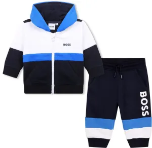 Boss Baby Boys Hoodie and Pants Tracksuit Set in Blue 02A Navy 87% Cotton, 13% Polyester - Trimming: 97% 3% Elastane Lining: 100% Cotton #730764