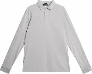 J.Lindeberg Tour Tech Long Sleeve Mens Polo Grey Melange L Camiseta polo