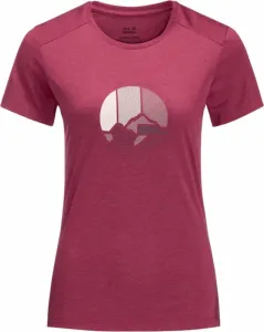 Jack Wolfskin Crosstrail Graphic T W Sangria Red L Camisa para exteriores