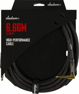 Jackson High Performance Cable Negro-Rojo 6,66 m Recto - Acodado Cable de instrumento