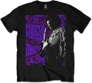 Jimi Hendrix Camiseta de manga corta Purple Haze Black L