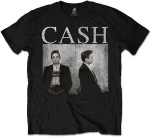 Johnny Cash Camiseta de manga corta Mug Shot Black S