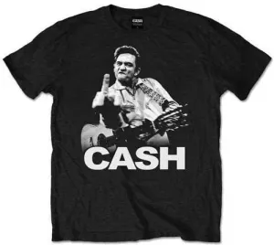 Johnny Cash Camiseta de manga corta Unisex Finger Black M