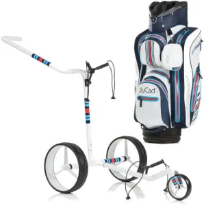 Jucad Carbon 3-Wheel Aquastop Bag SET Blanco Carro manual de golf
