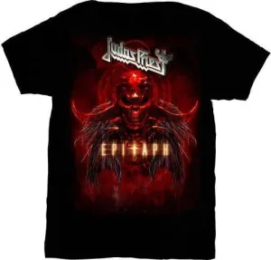 Judas Priest Camiseta de manga corta Epitaph Red Horns Hombre Black M #12221